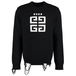 Givenchy Geborduurde Sweater met Ronde Hals-Heren Truien & Vesten