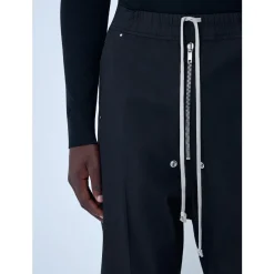 Rick Owens Gecoate Cargo Broek met Trekkoord Tailleband-Heren Broeken