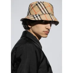 Burberry Gecontroleerde Bucket Hat-Heren Hoeden