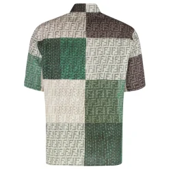 Fendi Gedrukt linnen overhemd-Heren Overhemden