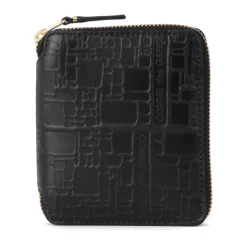 Comme des Garçons Gedrukte leren portemonnee met ritssluiting-Heren Portefeuilles