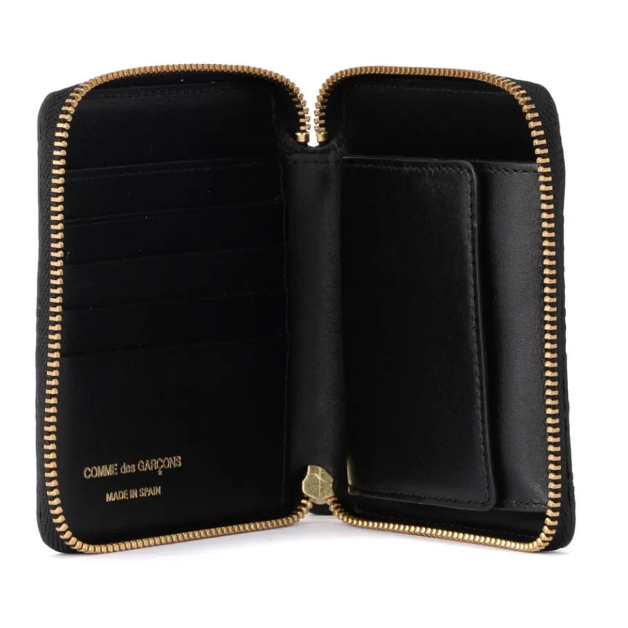 Comme des Garçons Gedrukte leren portemonnee met ritssluiting-Heren Portefeuilles