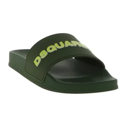 Dsquared2 Gedrukte ronde neus slippers-Heren Slippers