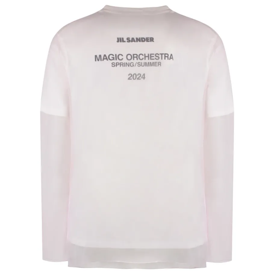 Jil Sander Gelaagd katoenen T-shirt-Heren Shirts