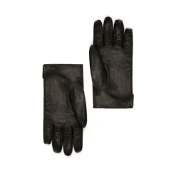 Dolce & Gabbana Geëmbosseerde leren handschoenen met zijden voering-Heren Handschoenen