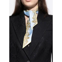 Versace Geprinte Zijden Twill Lavallière-Heren Sjaals