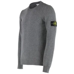 Stone Island Geribbelde crew-neck wolmix trui-Heren Truien & Vesten