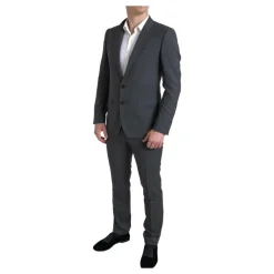 Dolce & Gabbana Geruit Grijs 2-Delig Pak-Heren Kostuums