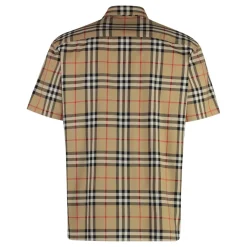 Burberry Geruit katoenen overhemd-Heren Overhemden