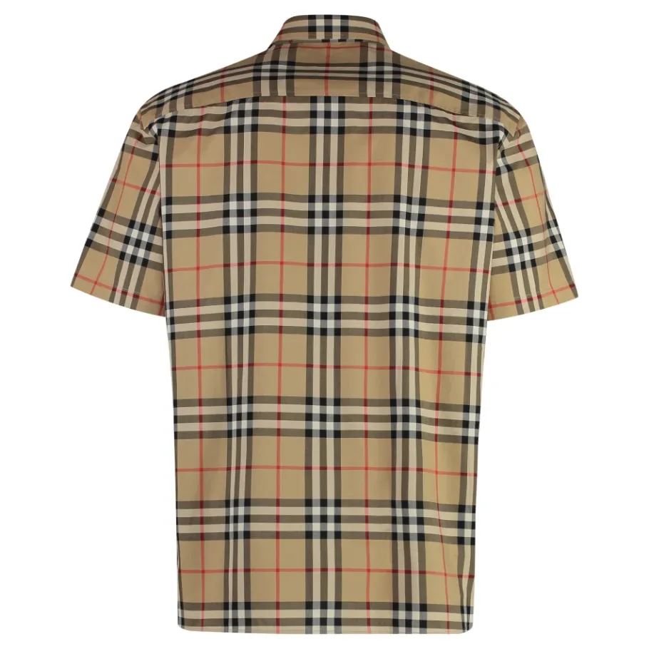 Burberry Geruit katoenen overhemd-Heren Overhemden