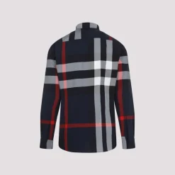 Burberry Geruit katoenen overhemd-Heren Overhemden