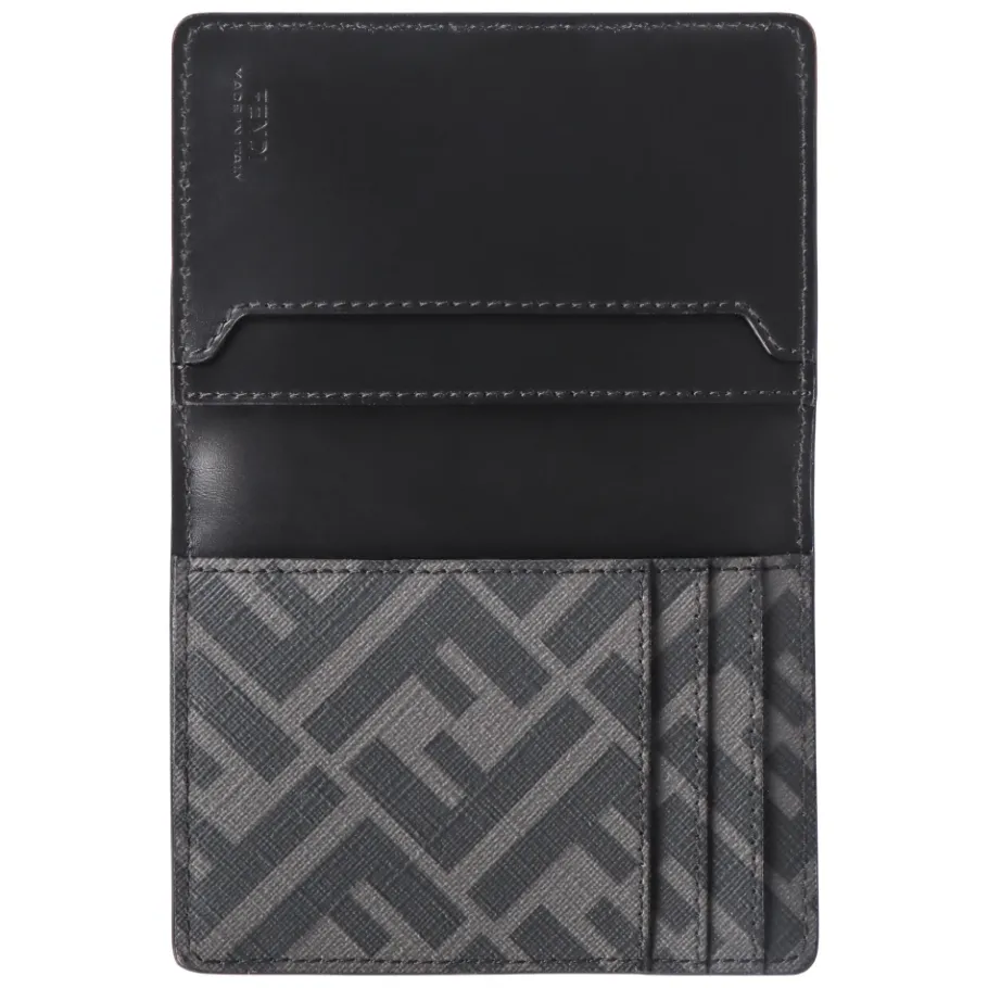 Fendi Geruit motief leren kaarthouder-Heren Portefeuilles