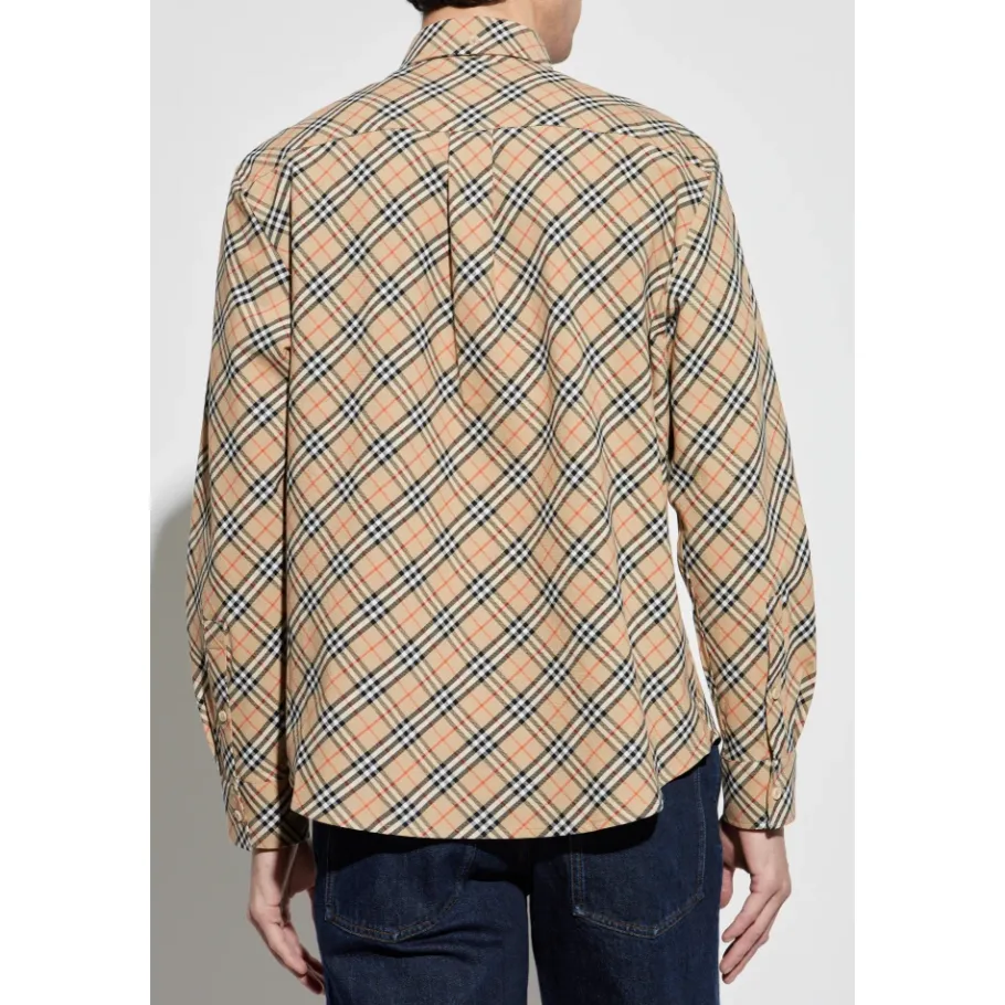 Burberry Geruit Overhemd-Heren Overhemden