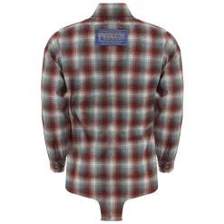 Maison Margiela Geruit wollen overhemd-Heren Overhemden