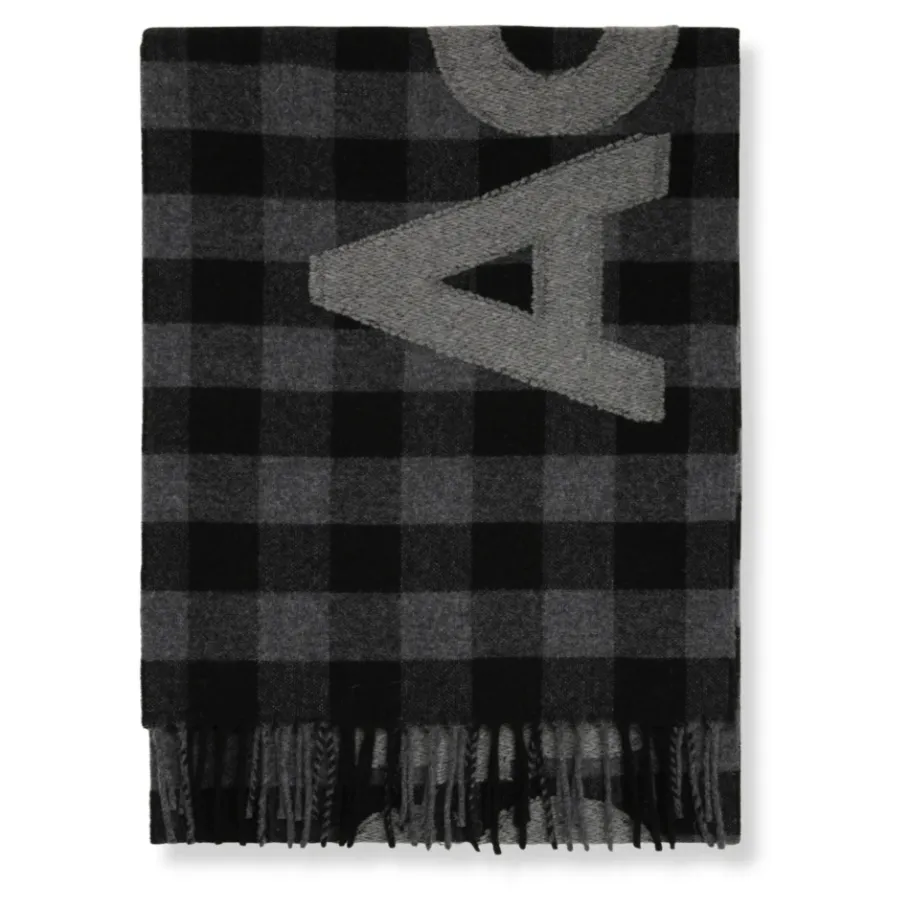 Acne Studios Geruit Wollen Sjaal met Franjes-Heren Sjaals