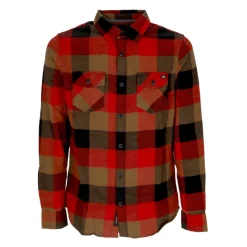 Vans Geruite Flanellen Overhemd met Lange Mouwen-Heren Overhemden