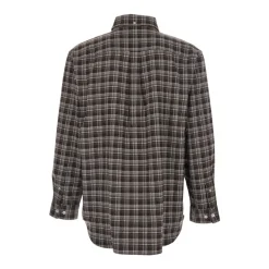 Dunst Geruite Flanellen Overhemd in Bruin-Heren Overhemden