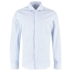 THE (Alphabet) Gestreept katoenen overhemd-Heren Overhemden