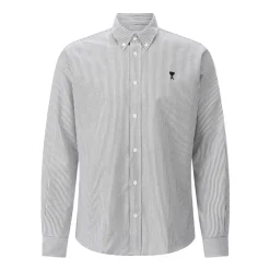 Ami Paris Gestreept Logo Overhemd-Heren Overhemden
