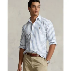 Polo Ralph Lauren Gestreept Oxford Custom Shirt-Heren Overhemden