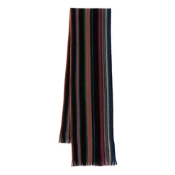 Paul Smith Gestreepte Merinowol Franje Sjaal-Heren Sjaals