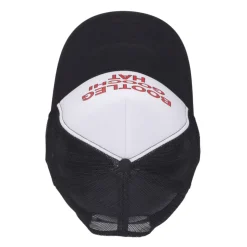 MARKET Gestructureerde Trucker Hat Wit/Zwart-Heren Petten