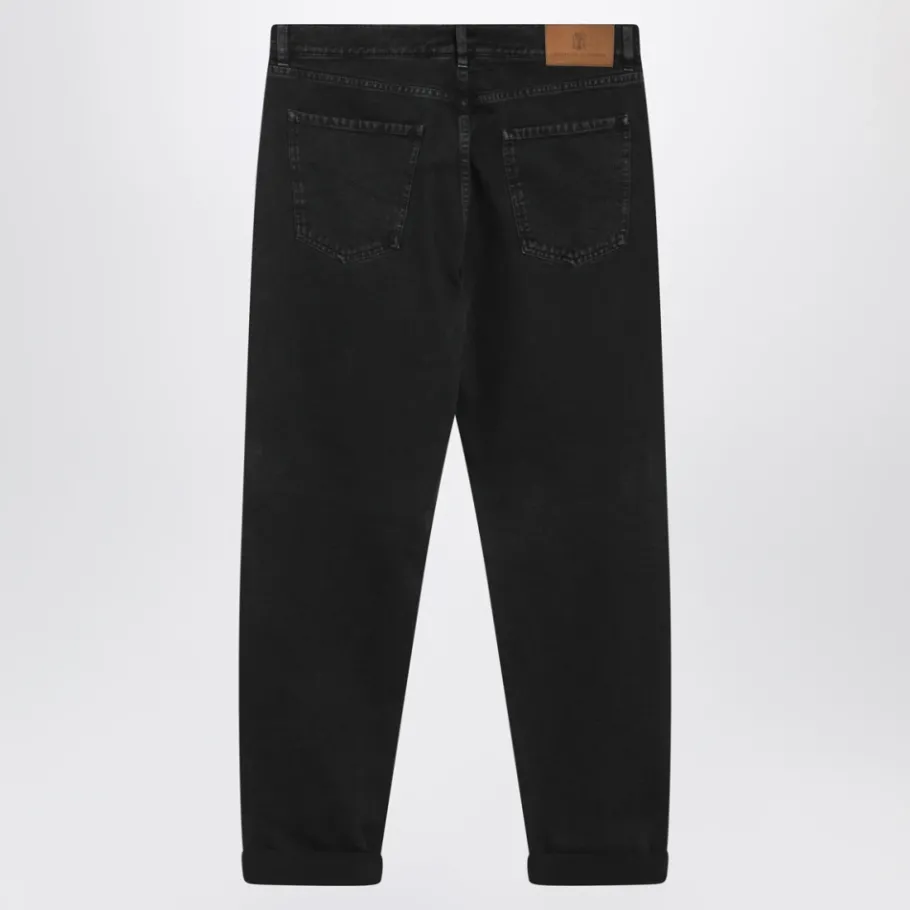 Brunello Cucinelli Geverfde denim broek-Heren Jeans