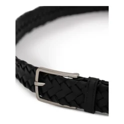 Bottega Veneta Gevlochten Leren Gewatteerde Riem-Heren Riemen