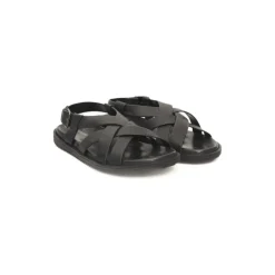 Cerruti 1881 Gevlochten Leren Sandalen met Verstelbare Gesp-Heren Sandalen