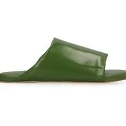 Bottega Veneta Gevoerde leren muilezels Ronde neuslijn-Heren Slippers