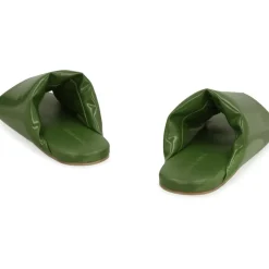 Bottega Veneta Gevoerde leren muilezels Ronde neuslijn-Heren Slippers