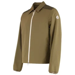 Moncler Gevoerde Seersucker Zip-Up Overhemd-Heren Jassen