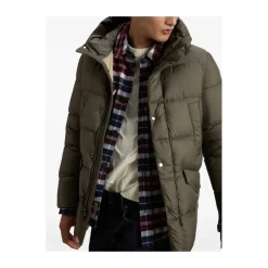 Woolrich Gewatteerd Olijf Hoodie Jas-Heren Jassen