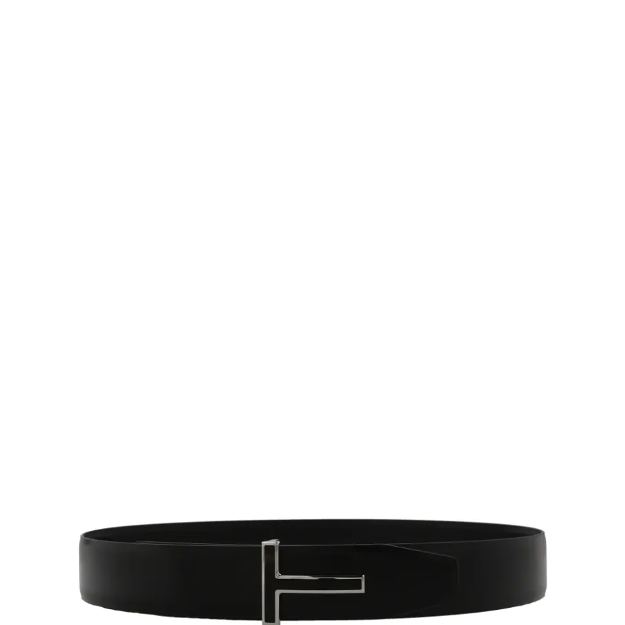 Tom Ford Glad Leren Emaille Gesp T Riem-Heren Riemen