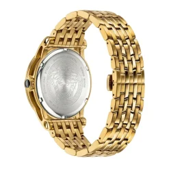 Versace Gouden Stalen Herenhorloge Zwarte Wijzerplaat-Heren Horloges