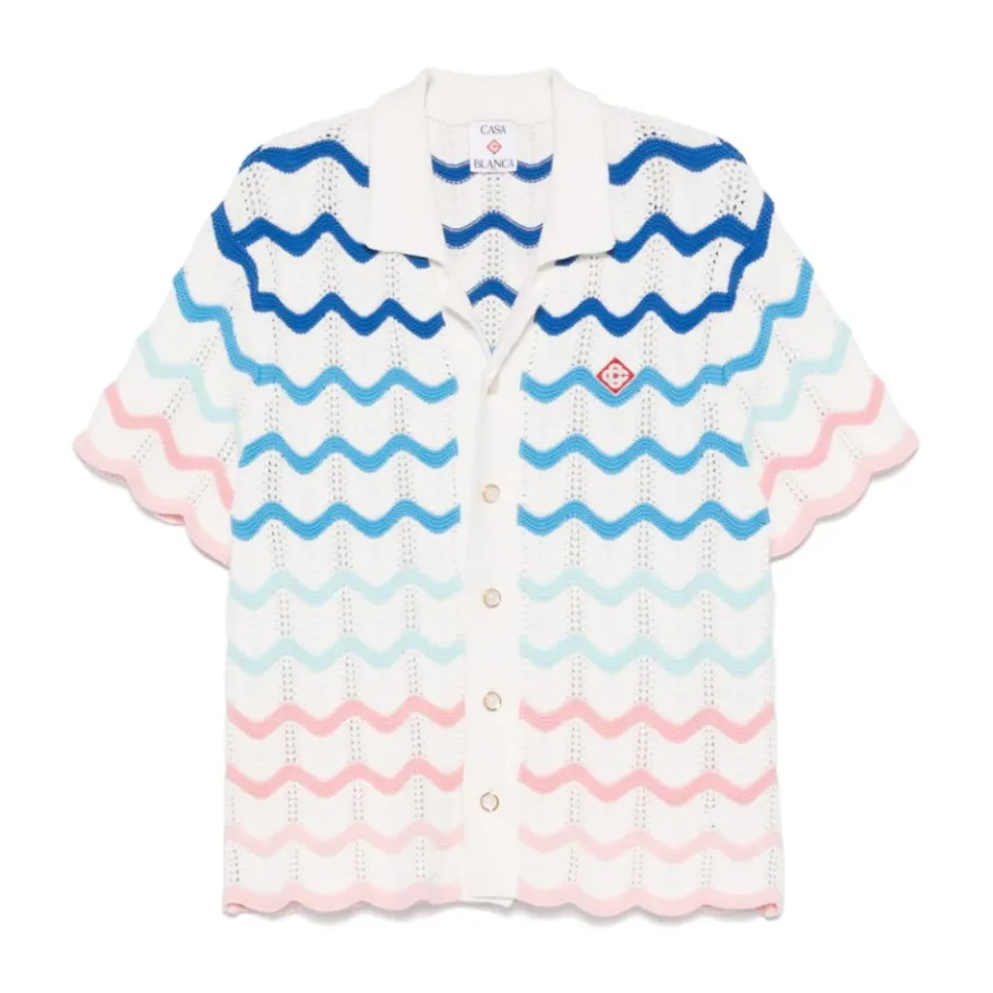 Casablanca Gradient Wave Shirt-Heren Overhemden