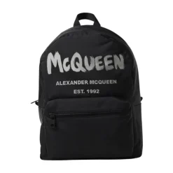 Alexander McQueen Graffiti Rugzak Stijlvol Praktisch Accessoire-Heren Rugzakken