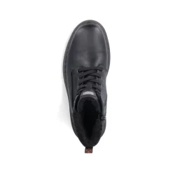 Rieker Grafietkleurige veterlaarzen-Heren Snowboots