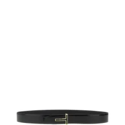 Tom Ford Grain Leather Insert Buckle T Belt-Heren Riemen
