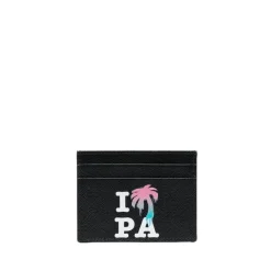 Palm Angels Graphic Leather Card Holder-Heren Portefeuilles