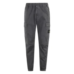 Stone Island Grijze Broek met Verborgen Zakken-Heren Broeken