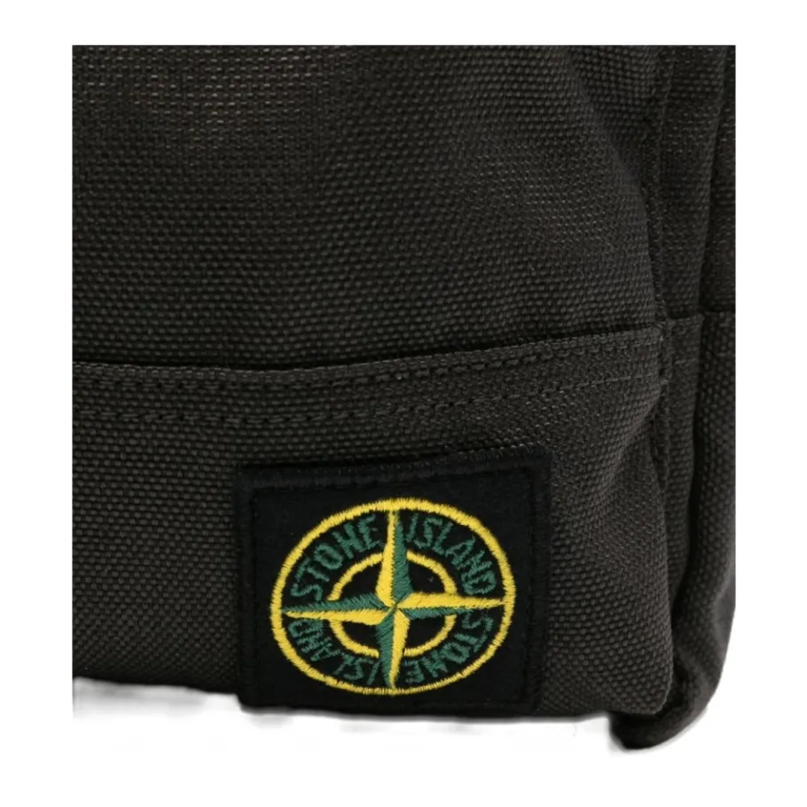Stone Island Grijze Crossbody Tas met Logo Patch-Heren Tassen