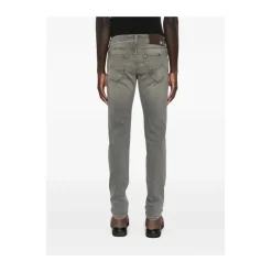 Jacob Cohën Grijze Five-Pocket Knoopsluiting Jeans-Heren Jeans