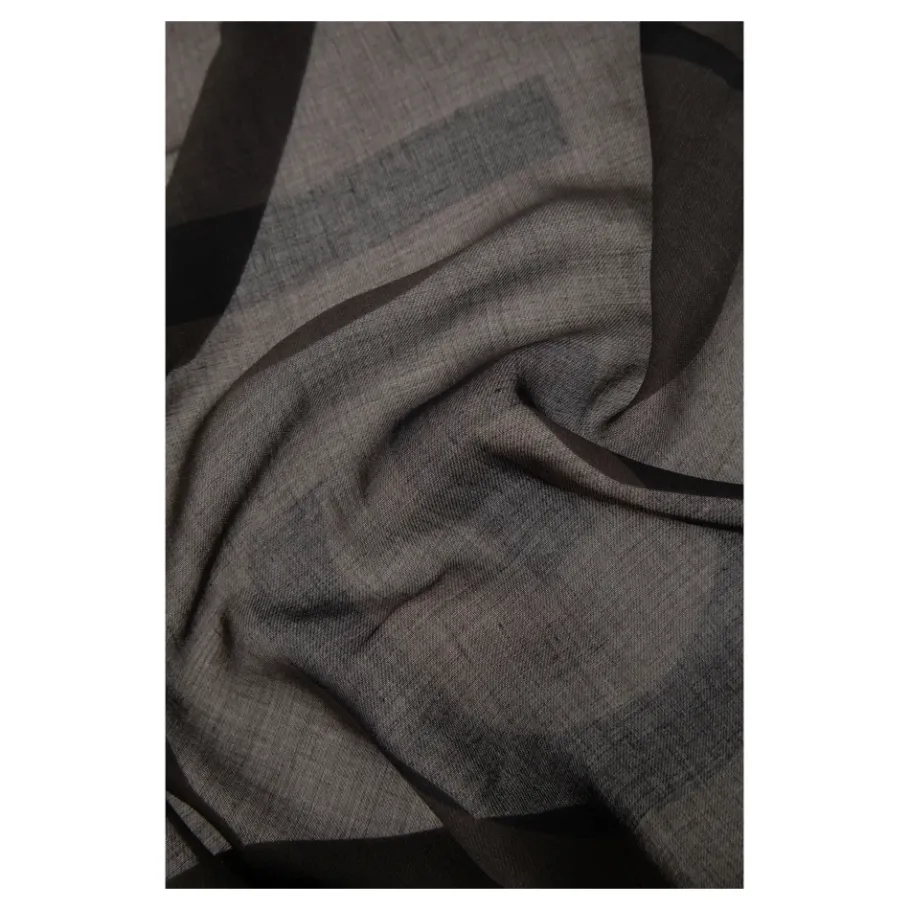 Givenchy Grijze Geribbelde Logosjaal-Heren Sjaals