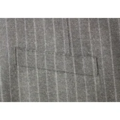 Dolce & Gabbana Grijze Gestreepte Wol Logo Vest-Heren Kostuums