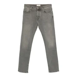 Jacob Cohën Grijze Getailleerde Broek AW25-Heren Jeans