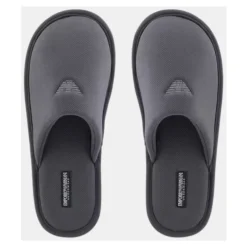 Emporio Armani Grijze Katoenen Twill Sandalen-Heren Pantoffels