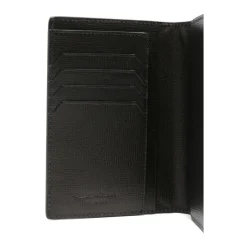Santoni Grijze leren portemonnee G70-Heren Portefeuilles