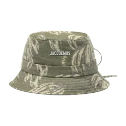 Jacquemus Grijze Logo Bucket Hat Stijlvol-Heren Hoeden