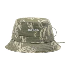 Jacquemus Grijze Logo Bucket Hat Stijlvol-Heren Hoeden